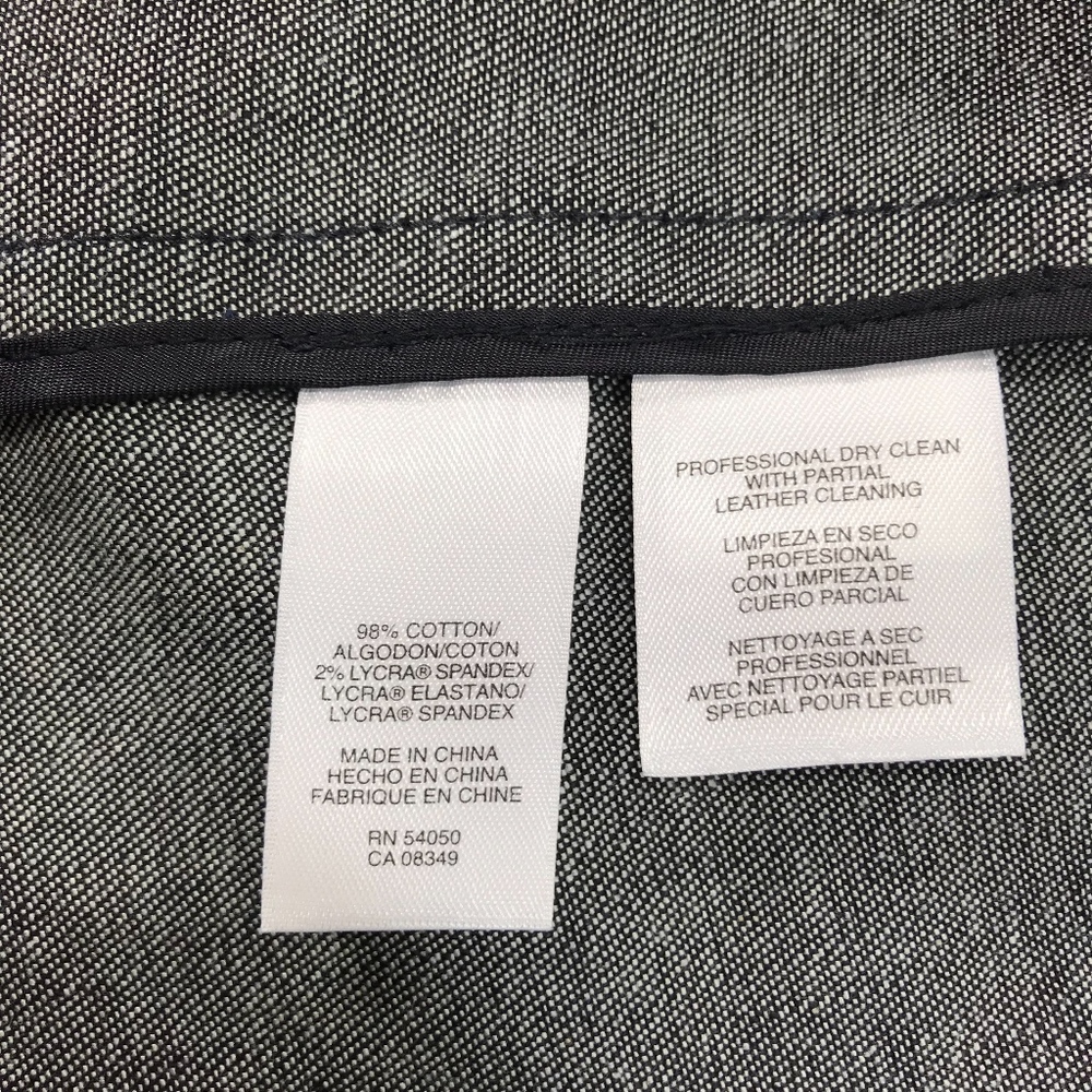 Jones New York Dark Wash Denim Leather Hem Jacket - Picture 5 of 5